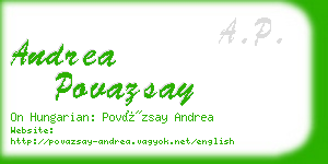 andrea povazsay business card